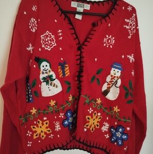 Ugly christmas cardigan Size XL Embroidered SEGUE